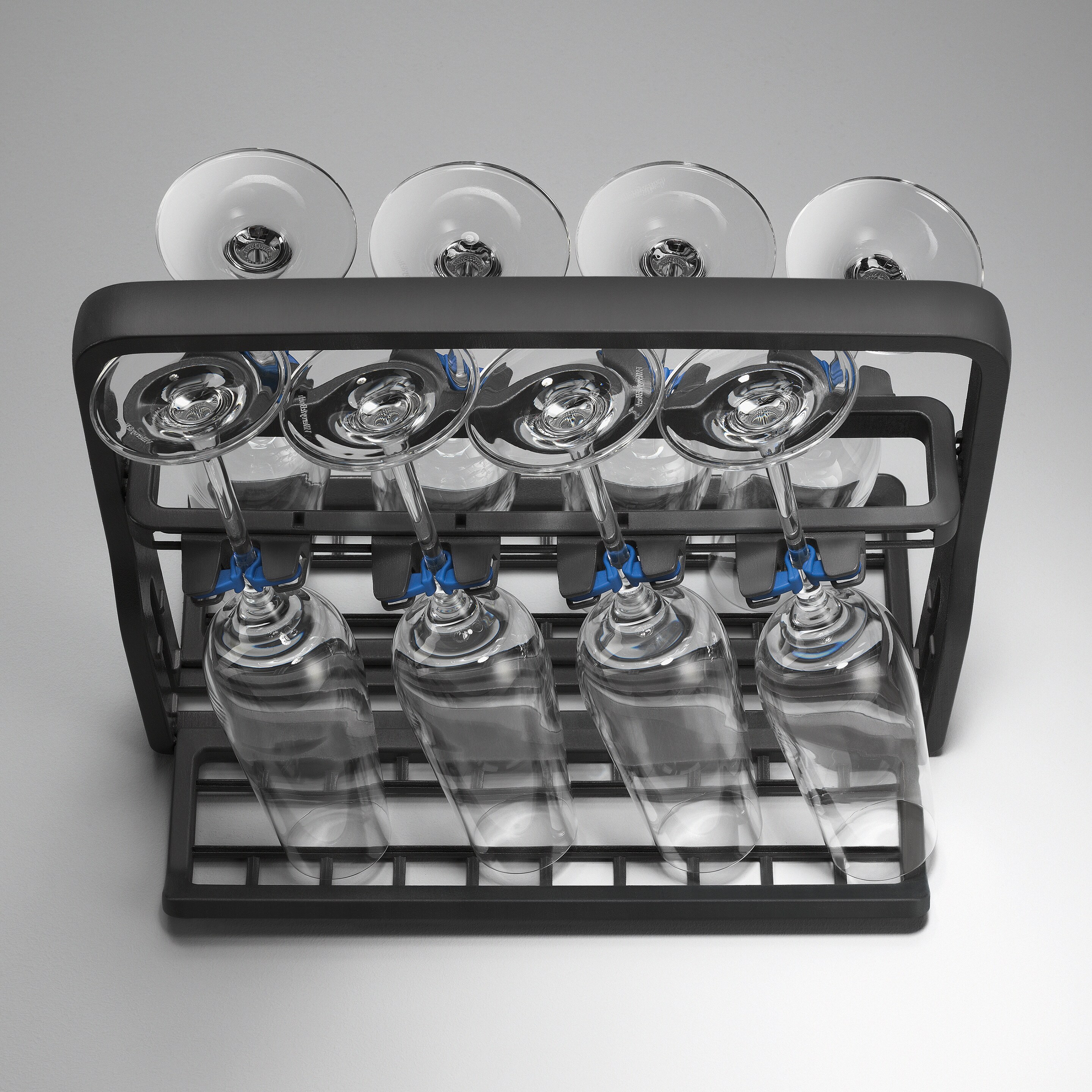 The Electrolux glass basket with 8 champagne glasses
